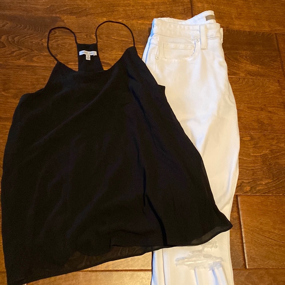 Joes Jeans and a black naked zebra halter top